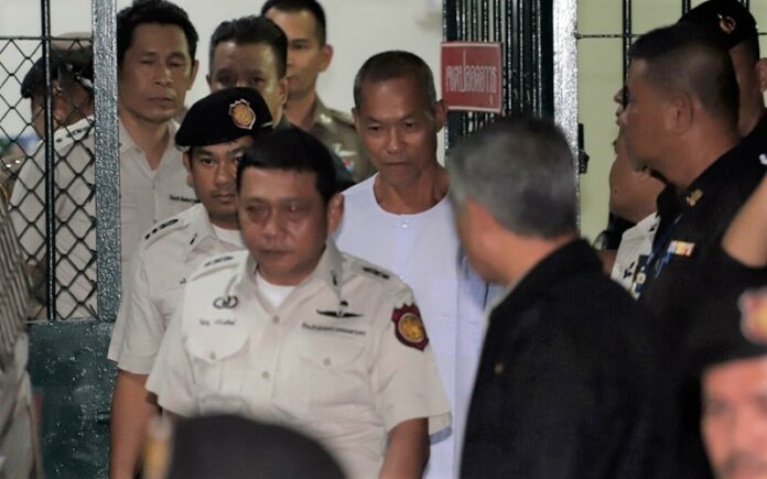 Suwit Thongprasert, or Buddha Issara, at the Criminal Court on May 24. Suwit Thongprasert, or Buddha Issara, at the Criminal Court on May 24.