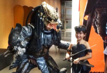 Thai Predator Superfans Set Sights on New Film Anucha Kenhong at a Maha Sarakham theater with his niece.