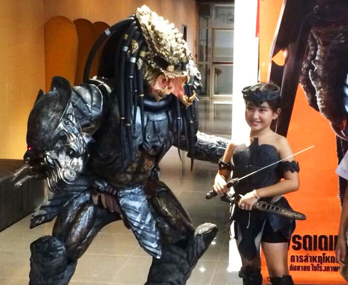 Anucha Kenhong at a Maha Sarakham theater with his niece. Anucha Kenhong at a Maha Sarakham theater with his niece.