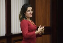 Canada Declares Myanmar Treatment of Rohingya to Be Genocide Canadian Foreign Affairs Minister Chrystia Freeland in 2017 in Ukraine. Photo: Урядовий портал / Wikimedia Commons