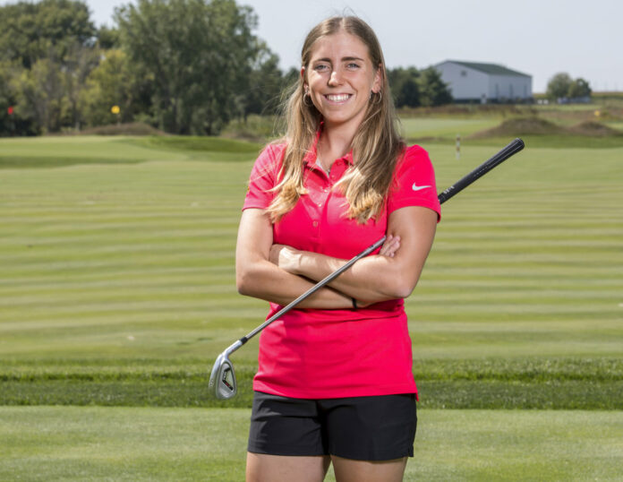 Golfer Celia Barquin Arozamena poses for a photo. Photo: Luke Lu / Associated Press