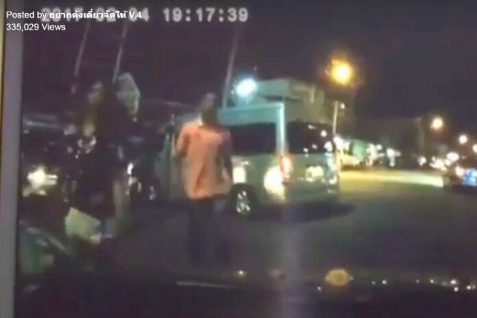A screencap from a dashcam footage of the deadly shooting on Feb. 4, 2017.