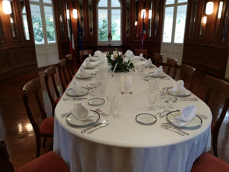 The main dining room on the second floor.