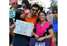 India’s Top Court Decriminalizes Homosexual Acts Indian actor Nakshatra Bagwe, center, with his mother Swati, left, and sister Samiksh Mirashi at an LGBT Pride march in 2015 in Mumbai, India. Photo: IndianGlamor / Wikimedia Commons
