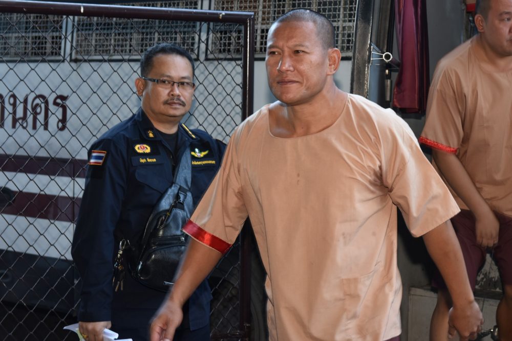 Xaysana Keopimpha arrives Wednesday to the Criminal Court in Bangkok.