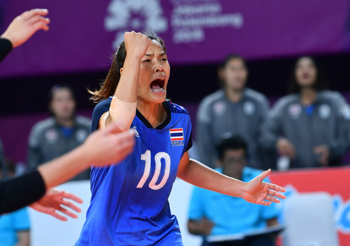 It's likely the last Asian Games for Thai women's volleyball striker Wilaiwan Apinyapong, 34.