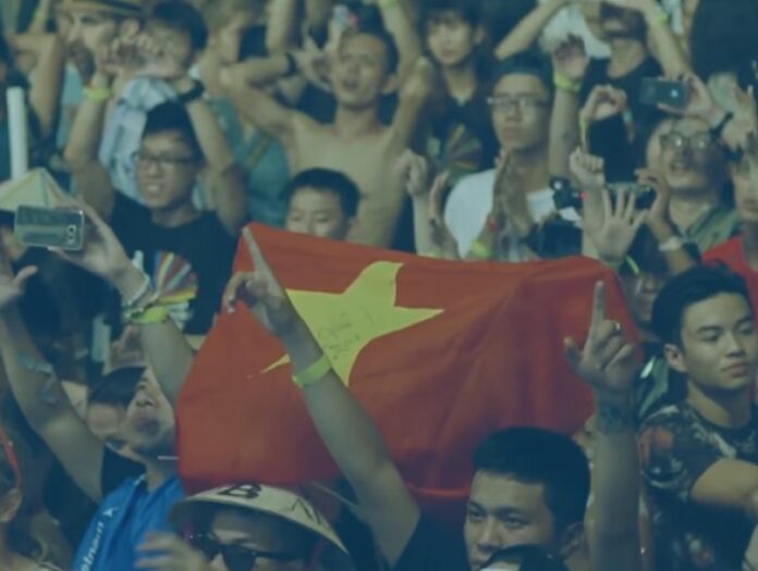 An undated image of revelers at the Vietnam Electronic Weekend in Hanoi. Image: Anternation Channel / YouTube