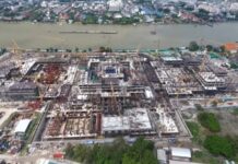New Parliament to Open in May The site of the new parliament, set to be completed in May.
