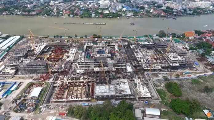 The site of the new parliament, set to be completed in May. The site of the new parliament, set to be completed in May.