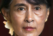 Myanmar Court Sentences 2 to Death for Killing Suu Kyi Aide Myanmar opposition leader Aung San Suu Kyi briefs the media after a meeting with Norway Prime Minister Jens Stoltenberg at the Norway government guest house in 2012 in Oslo, Norway. Photo: Markus Schreiber / Associated Press