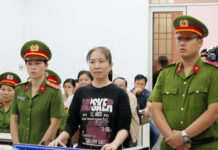 Exile Won’t Stop Vietnamese Blogger From Highlighting Abuses Nguyen Ngoc Nhu Quynh, center, a prominent Vietnamese blogger, stands trial in 2017 in the south-central province of Khanh Hoa, Vietnam. Photo: Tien Minh / Associated Press