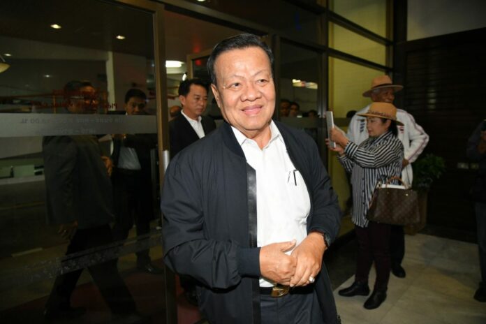 Pheu Thai caretaker leader Viroj Pao-in was reappointed to his role Sunday.