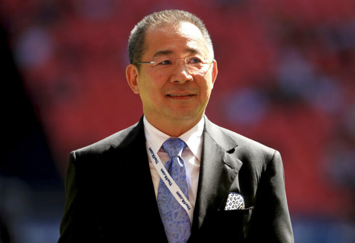 Leicester City's chairman Vichai Srivaddhanaprabha on July 8, 2016, in London. Photo: Adam Davy / PA via AP Leicester City's chairman Vichai Srivaddhanaprabha on July 8, 2016, in London. Photo: Adam Davy / PA via AP