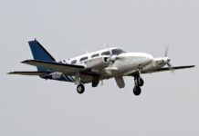 Sleeping Pilot Overflies Aussie Island Destination by 46KM A Piper PA-31 Navajo, similar to the one used by Vortex Air, overflies Coventry Airport in 2015 in Coventry, England. Photo: Rob Hodgkins / Flickr