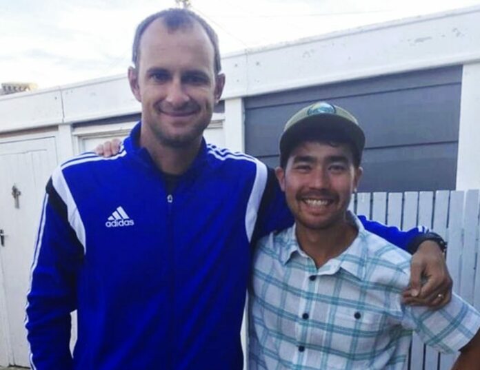 In this October 2018 photo, American adventurer John Allen Chau, right, stands for a photograph with Founder of Ubuntu Football Academy Casey Prince, 39, in Cape Town, South Africa, days before he left for in a remote Indian island of North Sentinel Island, where he was killed. Photo: Sarah Prince / Associated Press