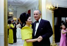 Imelda Marcos Convicted of Graft, Court Orders Her Arrest US President Lyndon B. Johnson and Philippine First Lady Imelda Marcos dance in 1966 in an unspecified location. Photo: John F. Kennedy Presidential Library and Museum / Wikimedia Commons