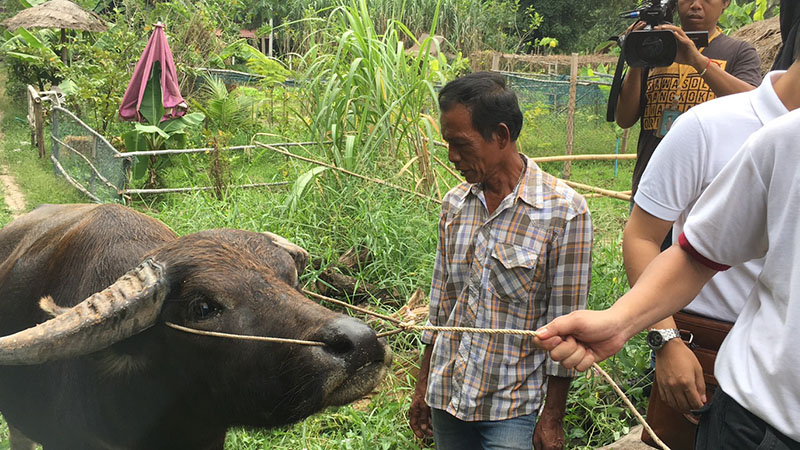 Tongkum at the Khan Na Yao Police Station on Tuesday.