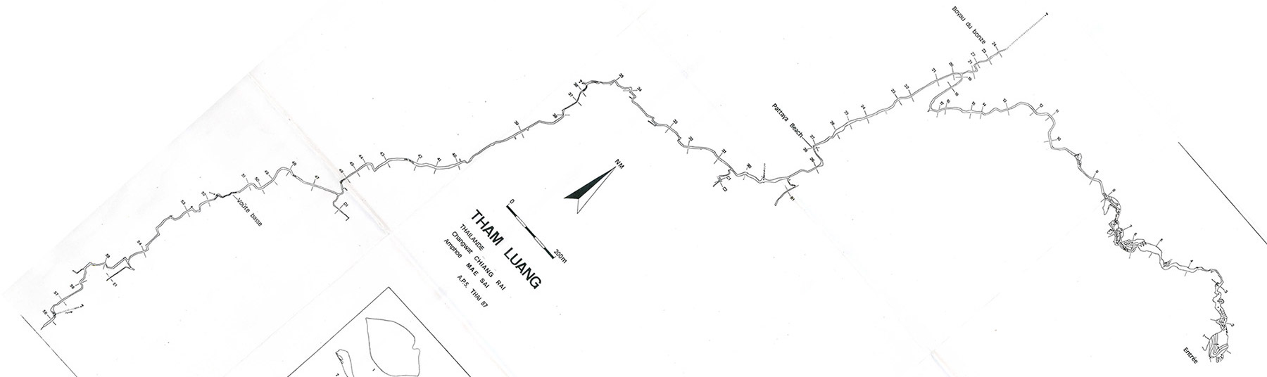 A portion of the original 1987 map produced by the French team.