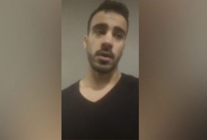 In this Thursday, Nov. 29, 2018, image from video, Hakeem Ali Mohamed Ali AlAraib speaks at Suvarnabhumi Airport, Thailand. Photo: SBS via AP In this Thursday, Nov. 29, 2018, image from video, Hakeem Ali Mohamed Ali AlAraib speaks at Suvarnabhumi Airport, Thailand. Photo: SBS via AP
