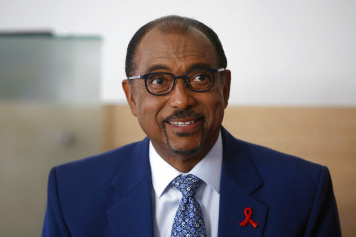 UNAIDS chief Michel Sidibe attends a press conference in July in Paris, France. Photo: Thibault Camus / Associated Press