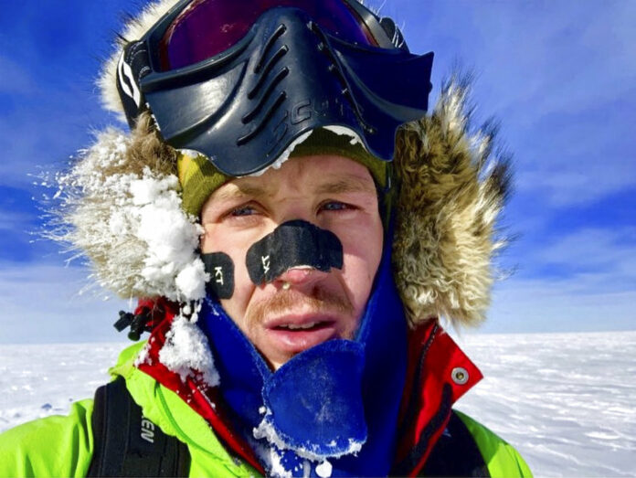 This Dec. 9, 2018, selfie provided by Colin O'Brady, of Portland., Oregon, shows himself in Antarctica. Photo: Colin O'Brady / Associated Press