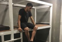 Thailand Begins Extradition of Bahraini Football Player Hakeem Ali Mohamed Ali Al-Araibi in lockup at Suvarnabhumi Airport in November. Photo: Human Rights Watch / Courtesy