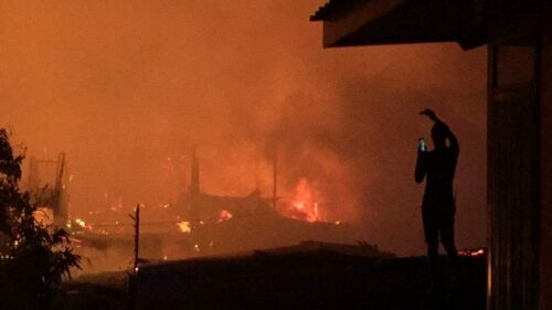 Nearly Dozen Charoen Krung Homes Ravaged by Fire