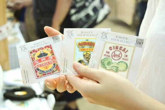 Salang Design patches inspired by vintage Malaysian packaging.