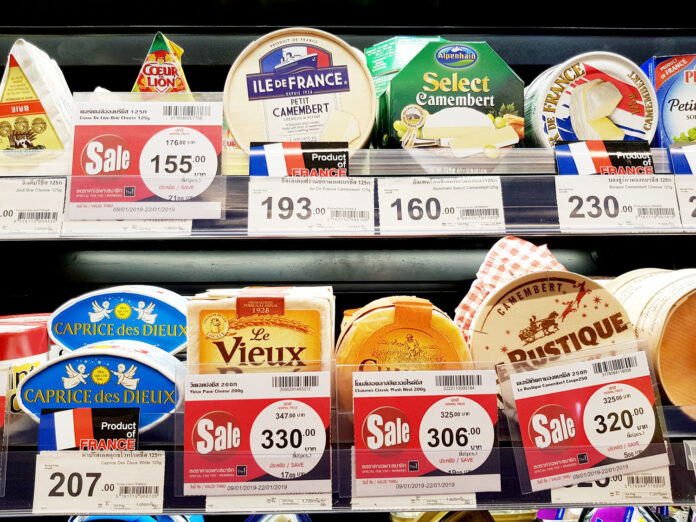 Discounted cheese at a branch of Tops Supermarket. Discounted cheese at a branch of Tops Supermarket.
