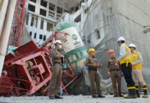 Engineers Face Charges After Bangkok Crane Collapse Kills 5 Police and engineers on Thursday at the construction site where a crane collapsed and killed five people in Bangkok.