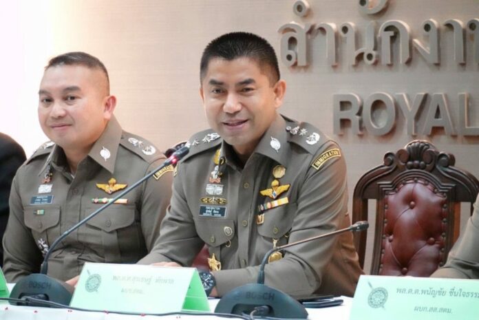 Lt. Gen. Surachate Hakparn, Thailand's immigration police chief, at a press briefing Wednesday in Bangkok. Lt. Gen. Surachate Hakparn, Thailand's immigration police chief, at a press briefing Wednesday in Bangkok.