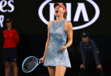 Defending Champ Gone: Sharapova Ousts Wozniacki in Australia Russia's Maria Sharapova celebrates a point win over Denmark's Caroline Wozniacki during their third round match Friday at the Australian Open tennis championships in Melbourne, Australia. Photo: Kin Cheung / Associated Press