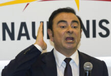 Tokyo Court Rejects Ex-Nissan Chair Ghosn’s Bail Request Then Renault-Nissan's CEO Carlos Ghosn speaks in 2016 during a press conference held at Auto China 2016 in Beijing, China. Photo: Ng Han Guan / Associated Press