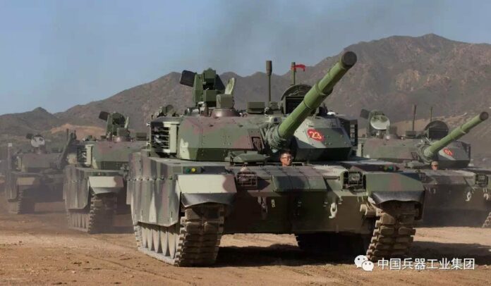 A file photo of VT-4 battle tanks delivered to Thailand in 2018. Photo: Norinco