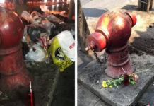 Man Sanctifies Fire Hydrant to Deter Littering Photos: Methus Kaewsaikao / Facebook