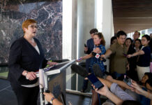 Australia Praises Thai Handling of Saudi Runaway, Concerned About Player Australia's Foreign Minister Marise Payne, at left, gestures as she answers questions Thursday in Bangkok. Photo: Gemunu Amarasinghe / Associated Press