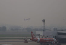 Worsening Smog Spreads Across Metropolitan Bangkok Smog seen Jan. 17 over Don Mueang Airport.