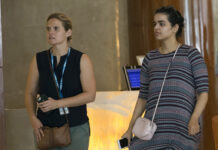 Saudi Runaway Rahaf Leaves For Canada, Thanks World For ‘Saving My Life’ Rahaf Mohammed Alqunun, at right, walks with an unidentified woman Friday in Bangkok. Photo: Sakchai Lalit / Associated Press