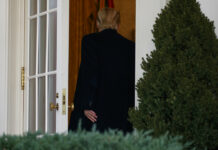 AP Analysis: Retreat on Shutdown Reveals Trump Weakness US President Donald Trump walks back into the Oval Office after announcing a deal to temporarily reopen the government Friday in the Rose Garden of the White House. Photo: Evan Vucci / Associated Press
