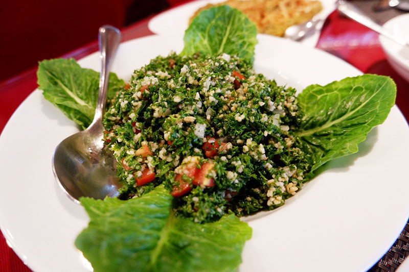 Tabouli (150 baht).