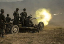 Bro Force: American and Thai Soldiers Chug Blood, Open Fire Royal Thai Marines fire a 37mm anti-aircraft gun during a combined arms live-fire exercise Thursday. Photo: Lance Cpl. Kenny Nunez / U.S. Marine Corps