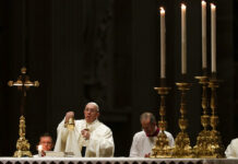 Pope Seeks Dialogue on First Papal Trip to Arabian Peninsula Pope Francis celebrates Mass with members of religious institutions Saturday on the occasion of the celebration of the XXIII world day of consecrated life in St. Peter's Basilica, at the Vatican. Photo: Gregorio Borgia / Associated Press