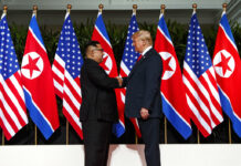Analysis: Is Kim Jong Un Really Ready to Make a Deal? North Korean leader Kim Jong Un, left, and U.S. President Donald Trump shake hands prior to their meeting in June on Sentosa Island in Singapore. Photo: Evan Vucci / Associated Press