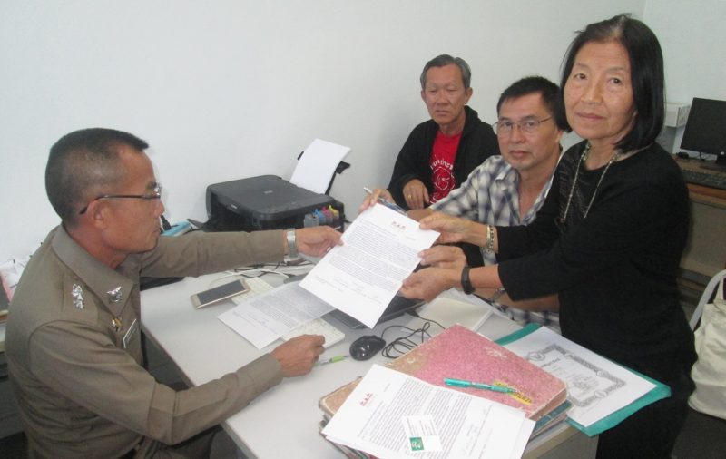 Pranee Danwattanusorn filed complaints Monday with Tha Uthen police in Nakhon Phanom province.