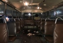 Bangkok Student Stabbed to Death After Brawl on Bus The scene inside a bus Sunday where a Bangkok student was stabbed multiple times after a brawl.