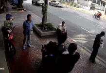 Bangkok Biker Bowls Over Pedestrian With Temerity to Warn Him Image: Prasert Sae-ung / Facebook