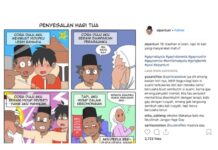 Instagram Removes Gay Muslim Comics After Indonesia Warning A screenshot of the cartoon strip Instagram removed after the Indonesian government said it was pornographic. Image: Alpantuni / Instagram