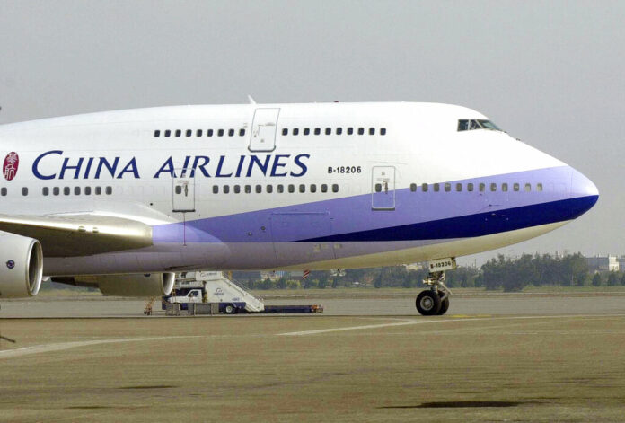 A China Airlines Boeing 747-400 sits on the tarmac in a 2003 file photo at what was then the Chiang Kai-shek International Airport in Taoyuan, Taiwan. Photo: Jerome Favre / Associated Press