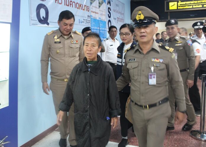 Kaewmanee Archor arrives in Chiang Rai on Friday.