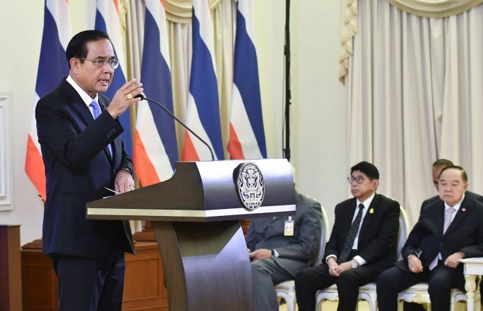 Junta chairman Prayuth Chan-ocha speaks Friday at the Government House in Bangkok. Junta chairman Prayuth Chan-ocha speaks Friday at the Government House in Bangkok.